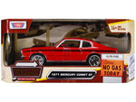 1971 Mercury Comet GT Red with Black Stripes "Forgotten Classics" Series 1/24 Diecast Model Car by Motormax