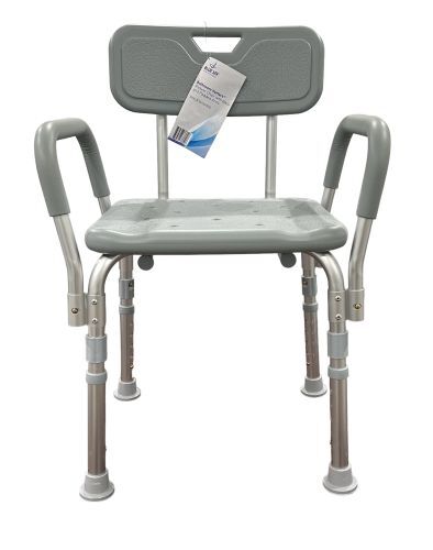 Bathroom Perfect Shower Chair with Back & Padded Arms Cs/2